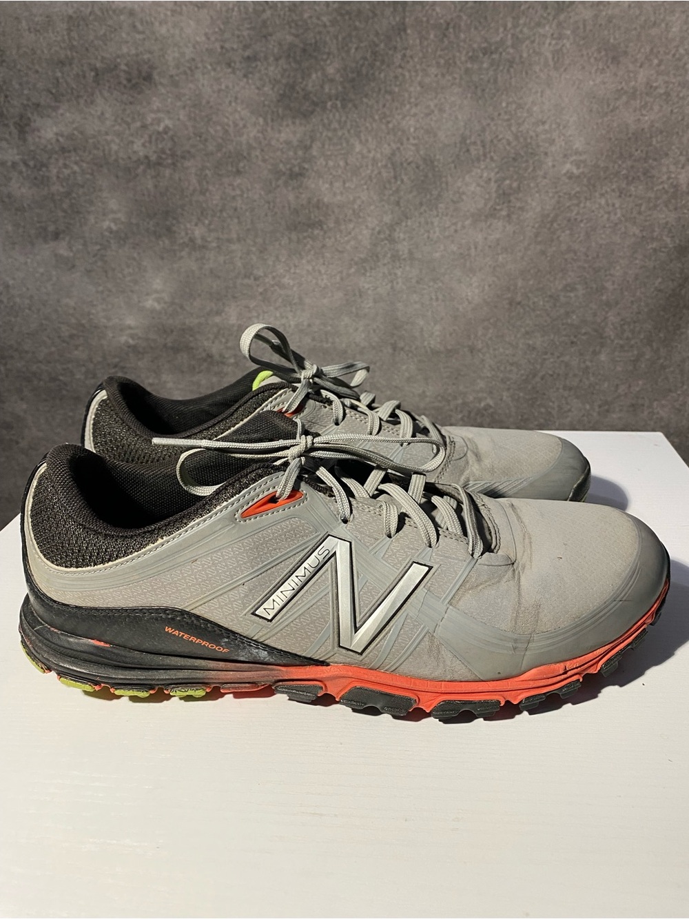 New Balance Minimus NBG1006 Golf Shoes Grey Orange Men 10.5 D